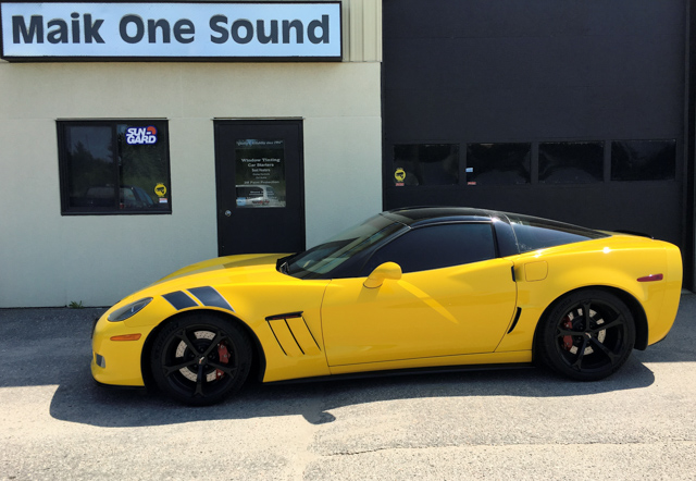 2011 Chev Corvette with professional window tint in North Bay